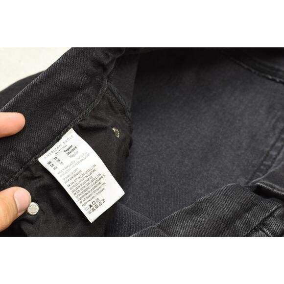 American Eagle Black Curvy Straight Jeans Plus Size 18 Regular Cotton Blend - Picture 7 of 8